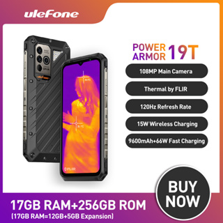 Ulefone Power Armor 19T Thermal Imaging Camera FLIR® Rugged Phone 17GB RAM +256GB ROM Helio G99 66W Mobile Phones