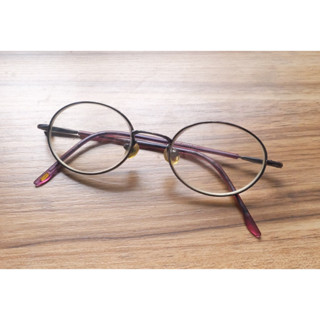 แว่น Esprit Lady Glasses Made in Japan Size 46/17 113mm สี Gunmetal ขาสีม่วงใส มือสอง ของแท้