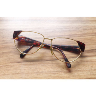 แว่น Vintage Missoni Glasses M165 Size 60/15 140mm สีทอง มือสอง ของแท้