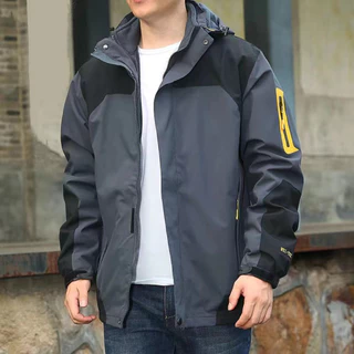 B-552#แจ็คเก็ตล่าสุด，กันฝนกันลมกันแดดหมวกถอดได้ BIG SIZE