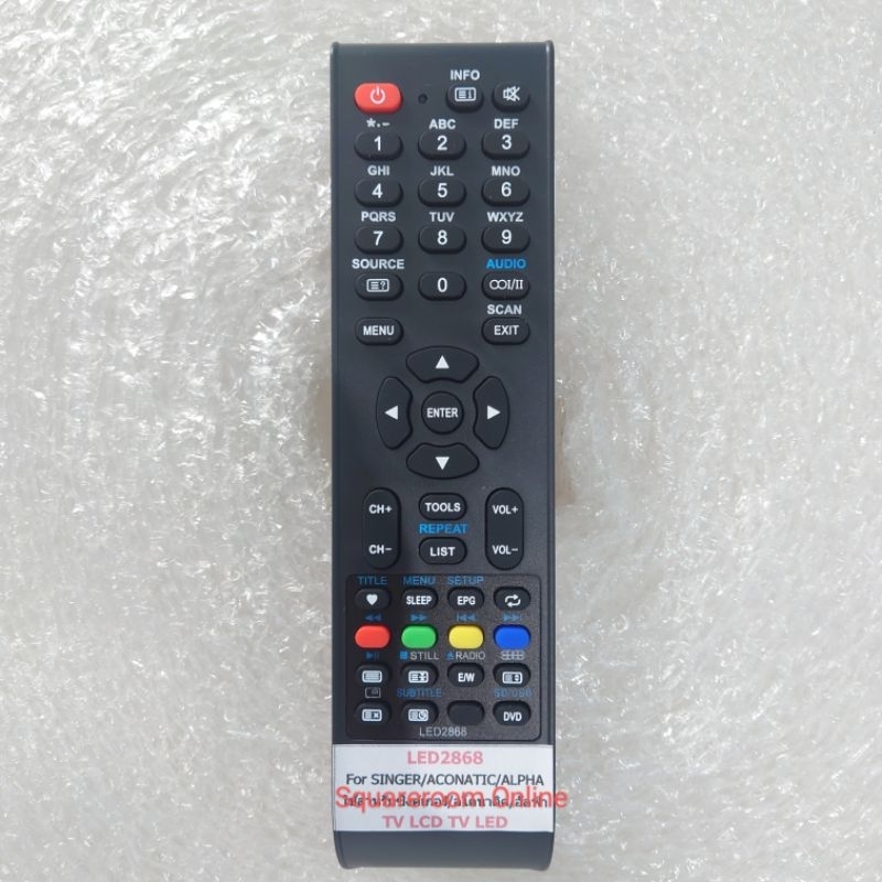 ✅พร้อมส่ง รีโมททีวี ใช้กับรหัส▶️LED - 2868▶️LED - 32A4500 / LT-2466 / LT-2926 / LT-2422 ซิงเกอร์ / อัลฟ่า / ACN.