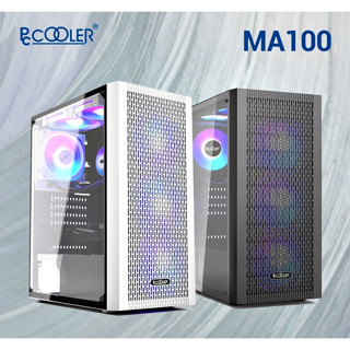 🔥𝗦𝗔𝗟𝗘🔥 CASE (เคสเกมมิ่ง) PC COOLER MA100 MESH RGB Gaming Case ATX-Mid Tower