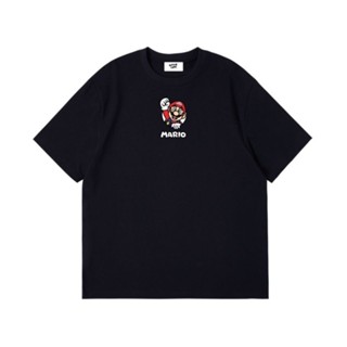 LAYLY เสื้อยืดโอเวอร์ไซส์ลายมาริโอ้ อก44-46นิ้ว (ป้าย Qotton  Land)