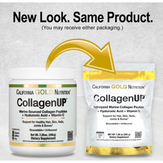 [พร้อมส่ง/Exp.06/2025]🇺🇸CaliforniaGold Nutrition,Collagen UP 5000,Marine Peptides+Hyaluronic Acid+VitaminC(205g)