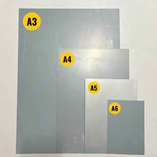 ป้ายเหล็ก DIY แผ่นเหล็ก ที่แม่เหล็กดูดติดได้ ซิงค์ชุปกันสนิม DIY หนา0.5-0.6mm ขนาด A3 /A4 /A5/ A6