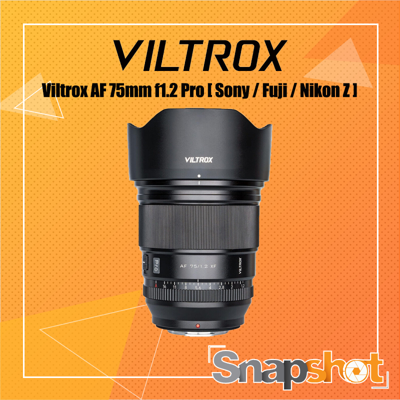 Viltrox AF 75mm f1.2 Pro [ Sony / Fuji / Nikon Z ] [ประกันศูนย์ 1 ปี] Viltrox AF 75 f1.2 Viltrox 75 f1.2 Fuji Sony