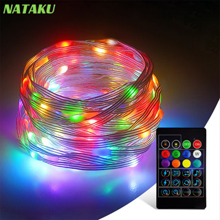 Nataku  ไฟเส้น LED ไฟคริสต์มาส RGB ไฟเส้นตกแต่งสวน 10 เมตร มีรีโมท ปรับสีไฟได้ เชื่อม App ได้ กันน้ำ เหมาะกับทุกเทศกาล