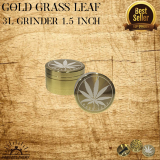 ส่งไวมาก ที่บดสมุนไพร ขนาดพกพา ของอยู่ไทย Gold Grass leaf 3L Grinder 1.5 Inch จัดส่งจากไทย