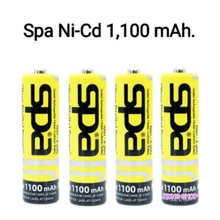 ถ่านชาร์จSPA NiCd 1.2 V. 1,100 mAh. ของแท้ (หัวนูน) ขายแพ็คคู่=2ก้อน