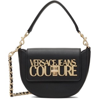 V E R S A C E JEANS COUTUREBlack Logo Lock Bag มา 2 สาย croosbody size 8”x6”