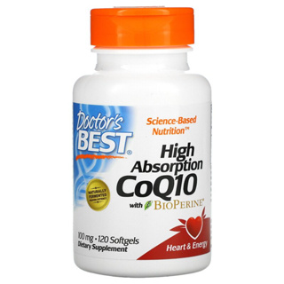 พร้อมส่ง🔥 Doctors Best High Absorption CoQ10 with BioPerine 100 mg 120 softgels โคคิวเท็น