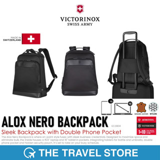 VICTORINOX Alox Nero Backpack | Sleek Backpack with Double Phone Pocket (611804) กระเป๋าเป้ สะพายหลัง