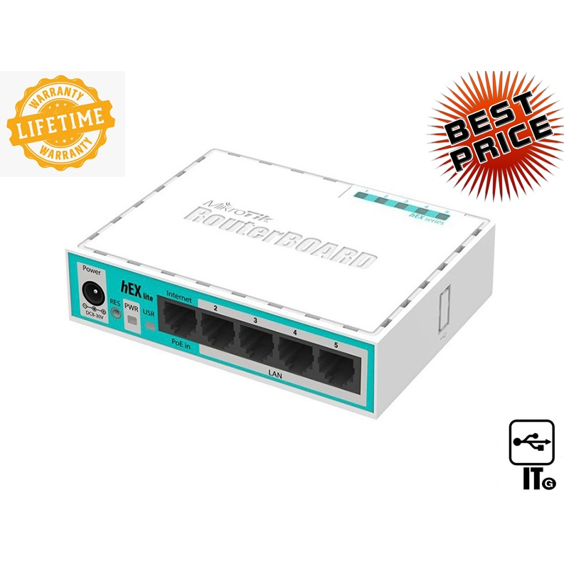 Router Board MikroTik (RB750r2) เร้าเตอร์รับสัญญาณ ประกัน LT.