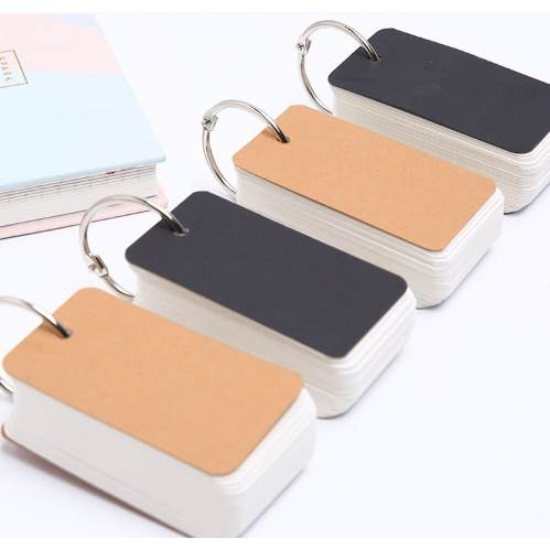 สมุดจดศัพท์ Flash card แฟลชการ์ด แบบห่วง 100 แผ่น 200 หน้า สมุดโน๊ต ราคาถูก