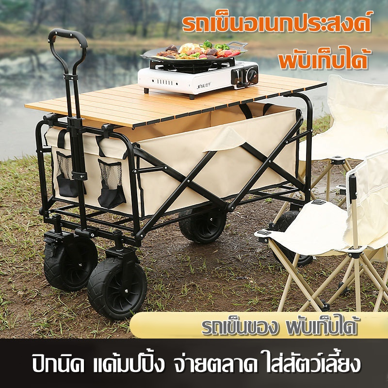 รถเข็นปิกนิค พับเก็บได้ แข็งแรง ทนทาน 5319 5320 5321 522 526
