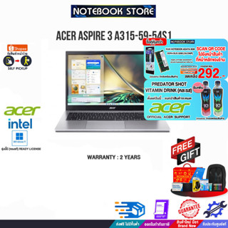 [กดซื้อRAM 8GB 292.-][รับเพิ่ม! PREDATOR SHOT][แลกซื้อKB216/MS116]ACER ASPIRE 3 A315-59-54S1 /i5-1235U/ปร