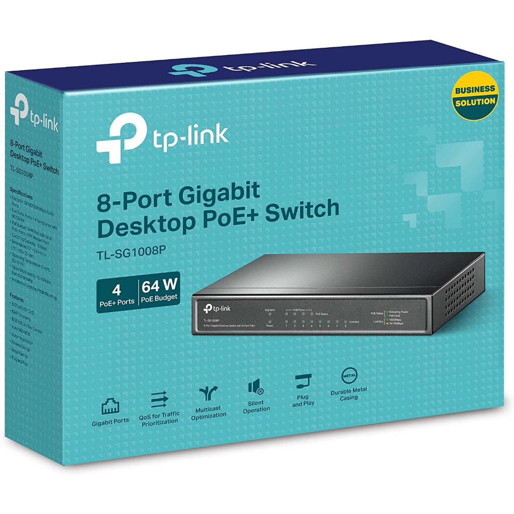 Gigabit Switching Hub 8 Port TP-LINK TL-SG1008P (7'',4 PoE)