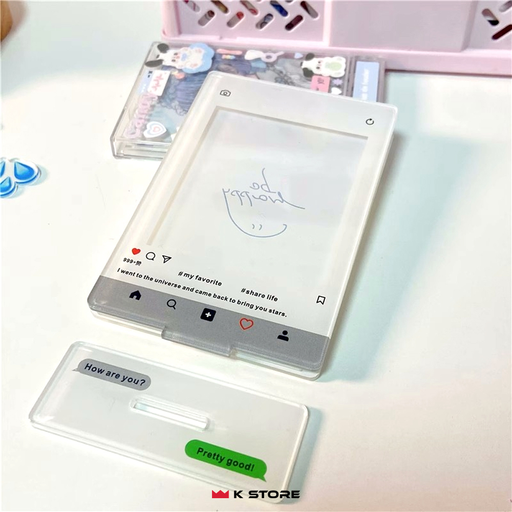 กรอบรูปใสอะคริลิค ป้ายอะคริลิคตั้งโต๊ะ ขนาด3นิ้ว EMOJIFRAME โชว์รูปหรือการ์ดศิลปิน พร้อมอิโมจิตกแต่ง - รูปที่ 7