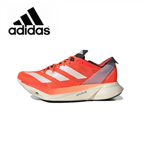 adidas Adizero Adios Pro3 Anti-slip and wear-resistant lightweight low-top running shoes. orange and black