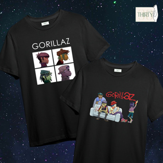 Gorillaz หน้าเดียว เสื้อยืดUnisex (ผ้าcotton 100% สกรีนชัด สีสด ติดทน)