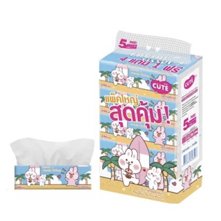 กระดาษทิชชู่Baby cuteกระต่าย 1แพค5ห่อ240แผ่น