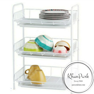 ชั้นวางของและคว่ำแก้ว 3 ชั้น  พร้อมถาดรองน้ำหยด ของใช้ในห้อง…