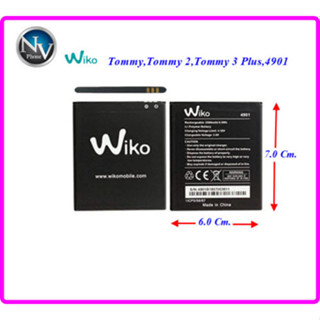 แบตเตอรี่ Wiko Tommy,Tommy 2,Tommy 3 Plus,5222,(4901) 6.0x7.0 Cm.