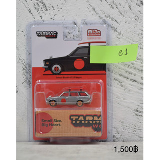 CHASE ! Tarmac Works 1:64 Mijo Datsun Bluebird 510 Wagon Black With Surfboard