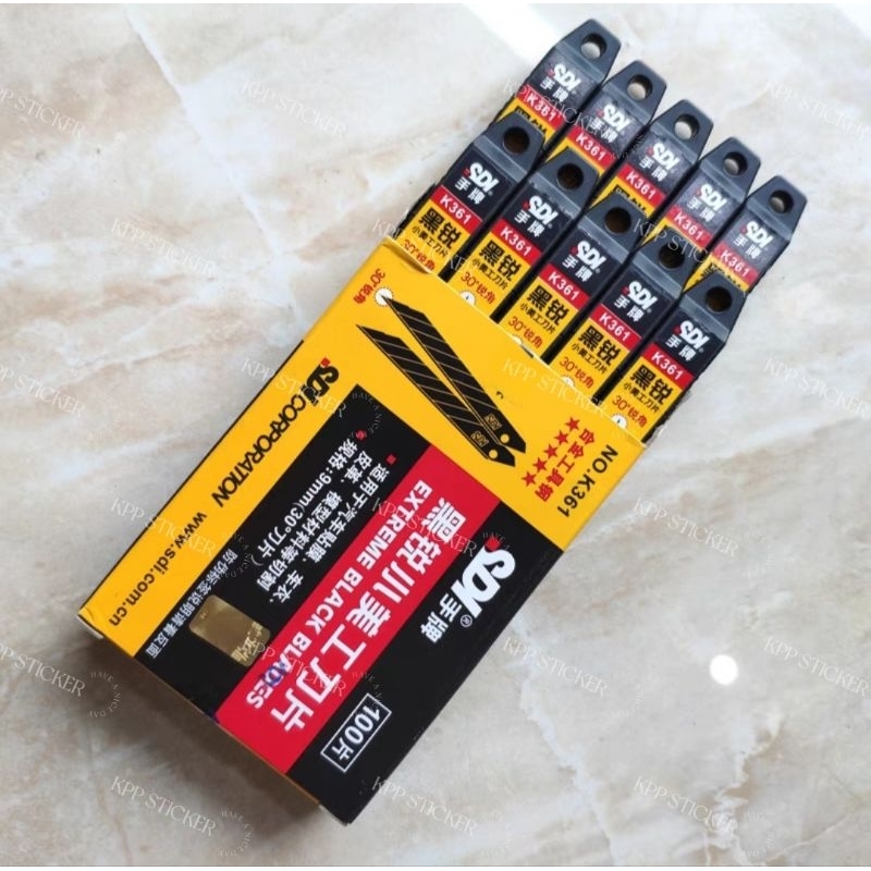 [พร้อมส่ง] ใบมีดคัตเตอร์ SDI ขนาด 9 mm. 30 องศา กล่องใหญ่ 100 ใบ ใบมีดคัตเตอร์ตัดกระดาษ ฟิวเจอร์บอร์ด พาสวูด