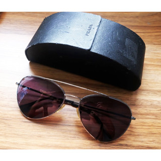 แว่น Prada Linea Rossa SPS 50S Sunglasses Size 60/17 140mm สีเงิน มือสอง ของแท้