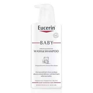 EUCERIN Baby Wash &amp; Shampoo 400ml ยูเซอริน เบบี้วอชแอนด์แชมพู ผลิตภัณฑ์ทำความสะอาดสำหรับเด็กทารก 400 มล.