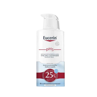 EUCERIN pH5 FACIAL CLEANSER SENSITIVE SKIN 400 ML x2 ยูเซอริน พีเอช5 เซ็นซิทีฟ เฟเชี่ยล คลีนเซอร์** แพคคู่