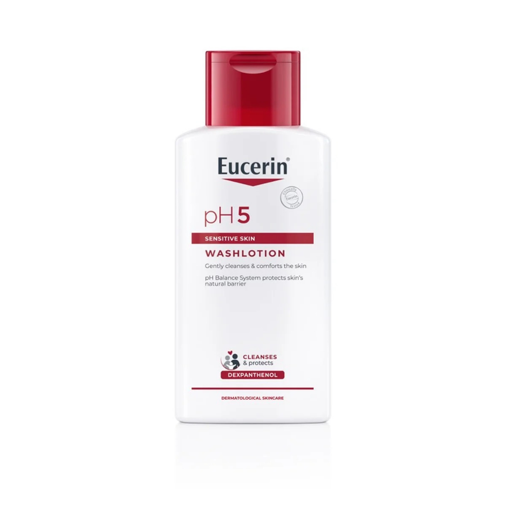 EUCERIN pH5 SENSITIVE SKIN WASH LOTION 200 ML ยูเซอริน พีเอช5 เซนซิทีฟสกินวอชโลชั่น 200มล.