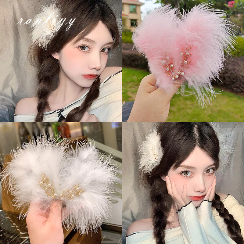 กิ๊บติดผม ลายขนนก-กิ่งไม้ สไตล์เกาหลี น่ารัก ละเอียดอ่อน