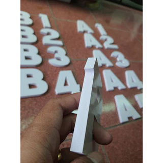 ตัวอักษรพลาสวูด ติดผนัง แต่งร้าน 3มิติ สีขาว หนา 10 มิล