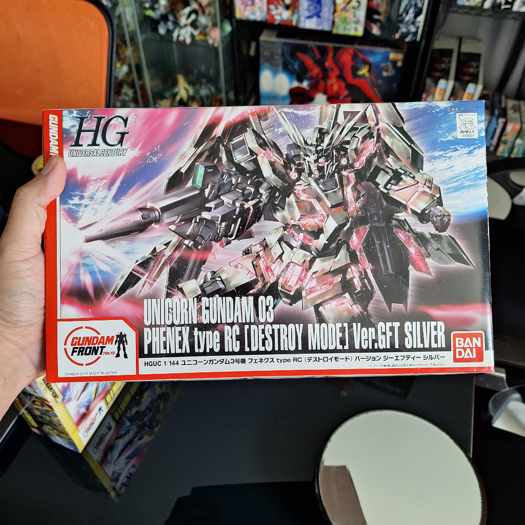 Bandai Limited GFT Hg 1/144 RX-0 Unicorn Gundam Unit 3 Phenex Type RC [Destroy Mode] Ver GFT Silver