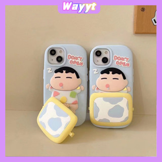 💖จัดส่ง24ชม💖iPhone 14 13 12 11 Pro Max เคส for เคสไอโฟน11 แฟชั่น บางเบาพกพาง่าย น่ารัก เครยอนชินจัง วัสดุซิลิโคน Case