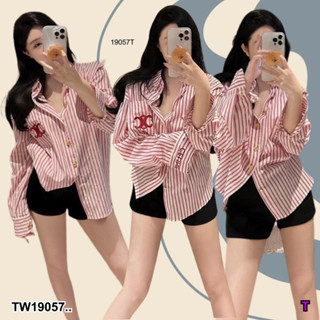 TwinsShopVip💗พร้อมส่ง TW19057 เจ็คเก็ต ยีนส์ฟอก เนื้อนิ่ม ..