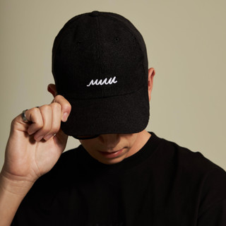 Muu Corduroy Cap - BLACK หมวกผ้าลูกฟูกสีดำ