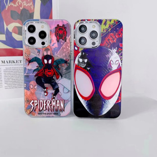 🎁ส่งของขวัญ🎁เคสไอโฟนเท่ๆ Spider-Man เคสไอโฟน 14Pro max การ์ตูน เคส for iPhone 13Pro max 14 13 12 11 12Pro case