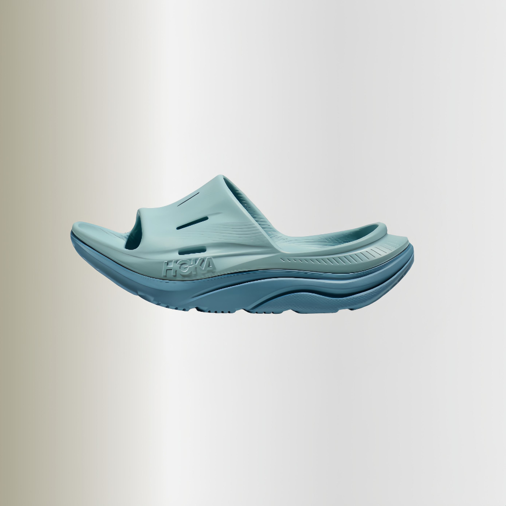 HOKA ONE ONE ORA Recovery Slide3 Comfortable Versatile Sports Slippers Unisex Stone Blue