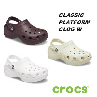 [ลิขสิทธิ์แท้] Crocs Classic Platform Clog ฮิตสุด แรงสุด รองเท้า ครอคส์ ผู้หญิง พื้นหนา