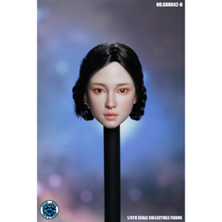 SUPER DUCK SDH042 -หัวคัสต้อม  1/6  female head carving - SDH042-D