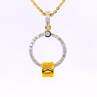 Happy Jewelryจี้เพชรแท้ ตัวเรือนทองแท้ 37.5% (9K) PD259