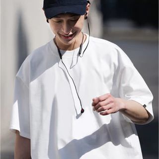 🔥 9.9 SALE 🔥คอฟิต - Heavy Cotton Combed 100% เสื้อยืด Oversize ผู้ชาย สีดำ ONF