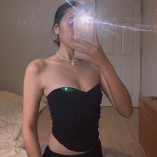 Tube top in black | เกาะอกสีดำ