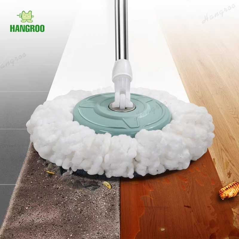 HANGROO H560 ถังปั่นไม้ม็อบ ไม้ถูพื้นปั่น spin mop หมุนได้ 360 องศา  แถมผ้าไมโครไฟเบอร์ 2 ผืน ราคา ถูกที่สุด ดีลบีเคเค แกลเลอรีภาพที่ 5