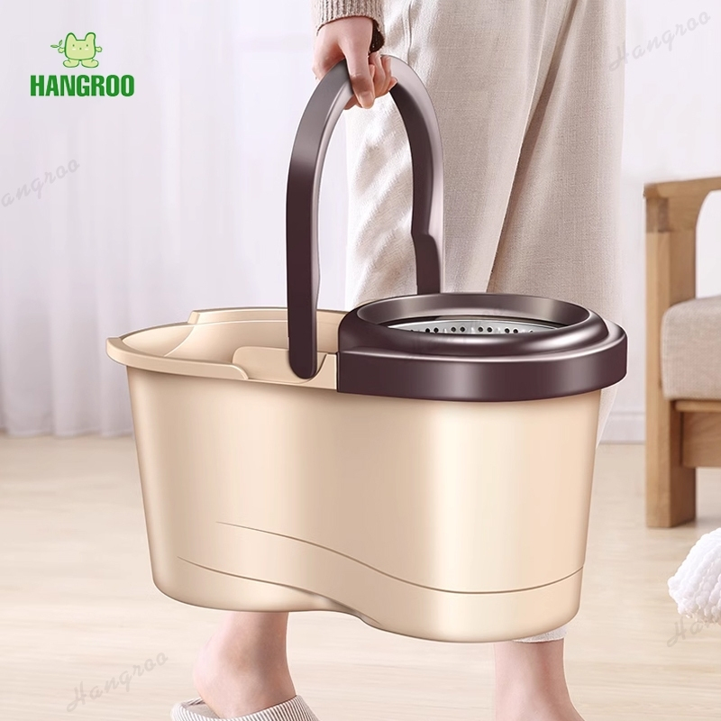 HANGROO H560 ถังปั่นไม้ม็อบ ไม้ถูพื้นปั่น spin mop หมุนได้ 360 องศา  แถมผ้าไมโครไฟเบอร์ 2 ผืน ราคา ถูกที่สุด ดีลบีเคเค แกลเลอรีภาพที่ 7