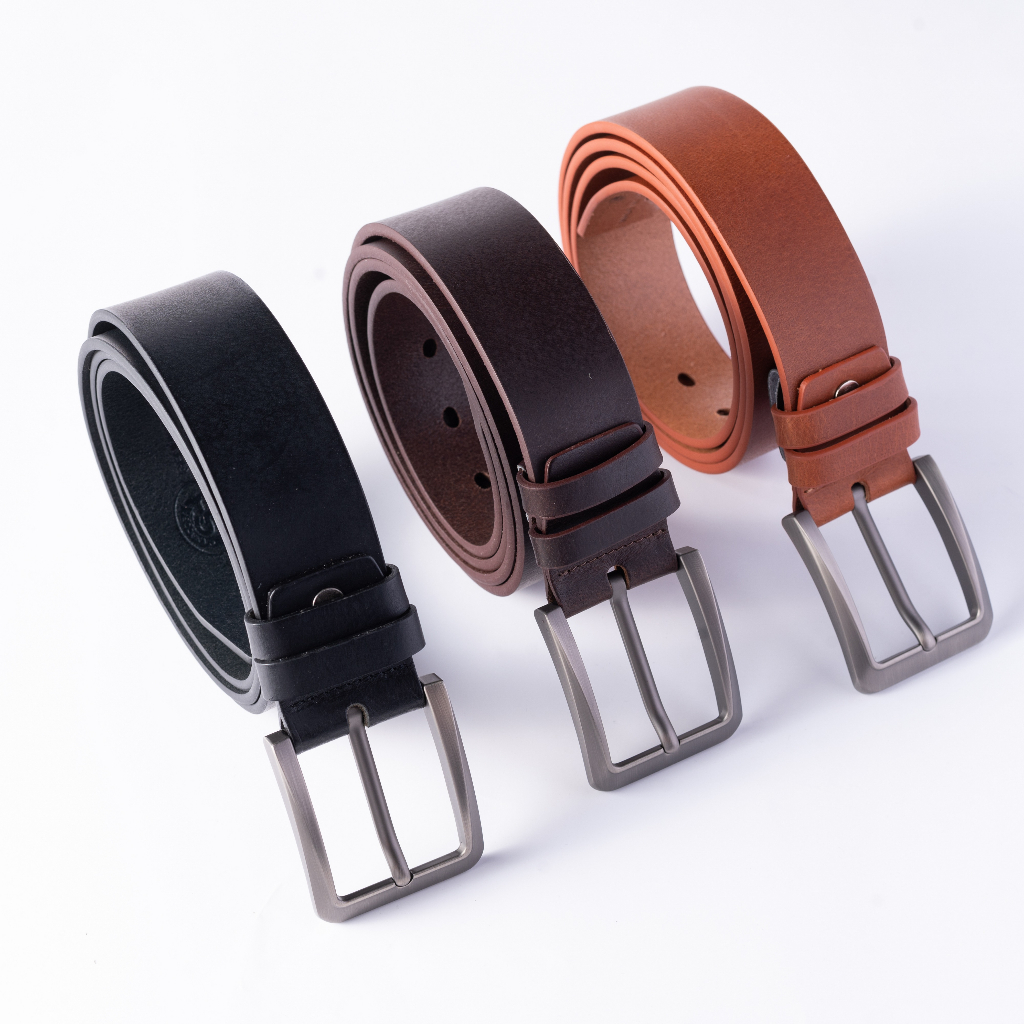 เข็มขัดหนังแท้ หนังวัวนอก Cow leather belt 1.5 รูปที่ 8