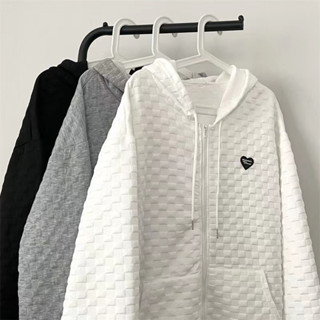 TS MEN เสื้อแจ็คเก็ตคลุม เสื้อหนาวแขนยาว ลายสก๊อตสามมิติ คุณ…